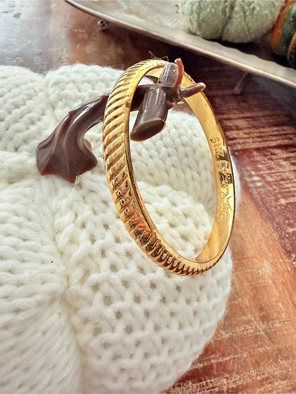 Gold-Tone Textured Bracelet Like New Lilly Pulitzer